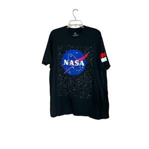 NASA Akademiks short sleeve t shirt black sz 2xL NASA LOGO cotton